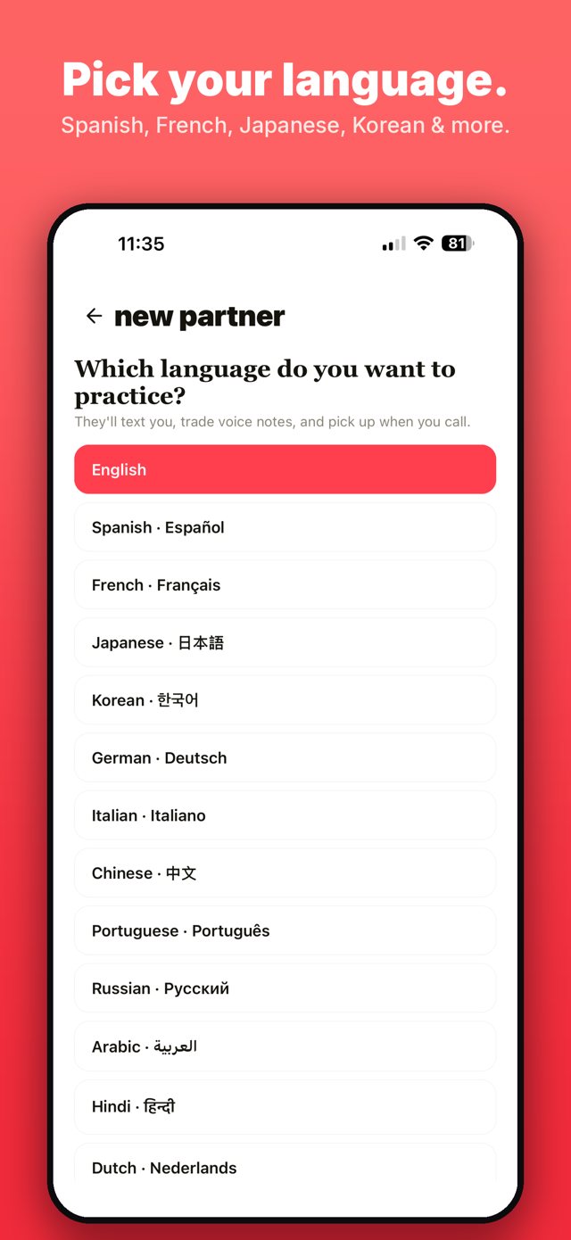Pick your language — Spanish, French, Japanese, Korean and more